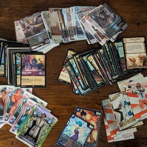 300 Mixed Trading Cards: Lorcana, Star Wars, NFL, FF, DBS  ⚔️🔥🏰🏈